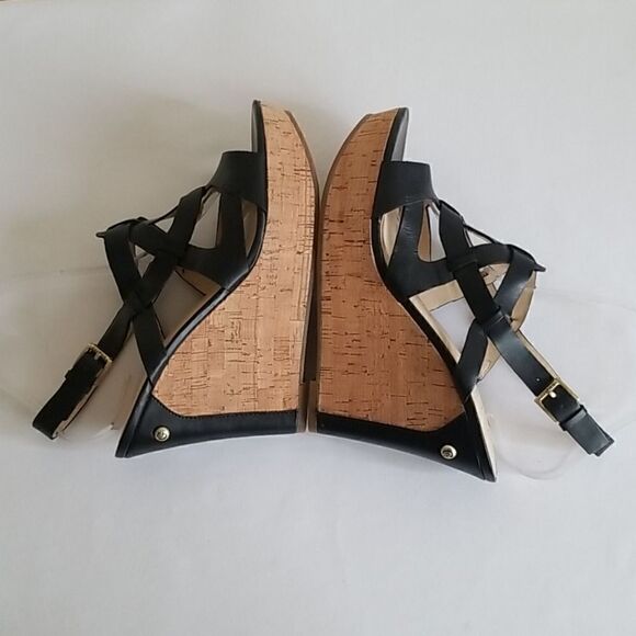Guess Blk. Tabetha Wedge Cork Platform, NEW , 8.5m - Picture 4 of 8
